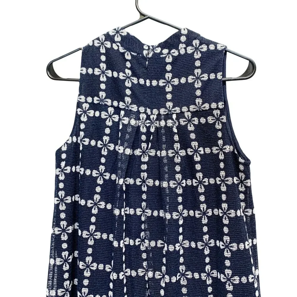 Crown & Ivy women's Navy White new romantic lace sheath dress sz s halter neck - Picture 6 of 10
